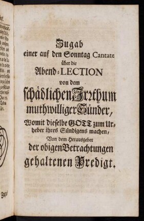 299, Titelblatt