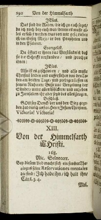 XIII. Von der Himmelfarth Christi.