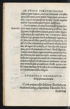 Evangelii Enarratio in Epiphania Domini.