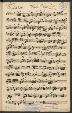 Flauto o Violino Primo