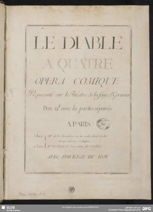 Le diable à quatre : opéra comique