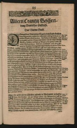 Alberti Crantzii Beschreibung Wendischer Geschicht. Das Vierdte Buch.