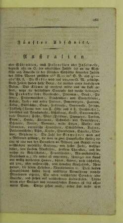 Fünfter Abschnitt. Australien