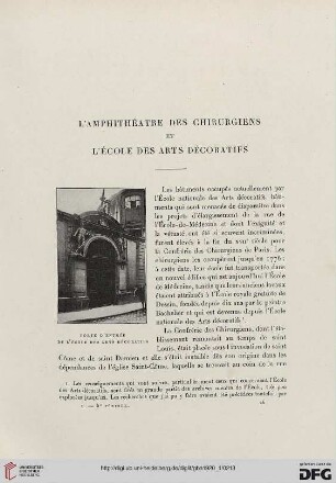 5. Pér. 1.1920: L' amphithéatre des chirurgiens et l'école des Arts décoratifs