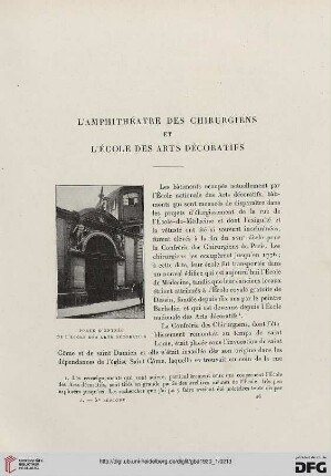 5. Pér. 1.1920: L' amphithéatre des chirurgiens et l'école des Arts décoratifs