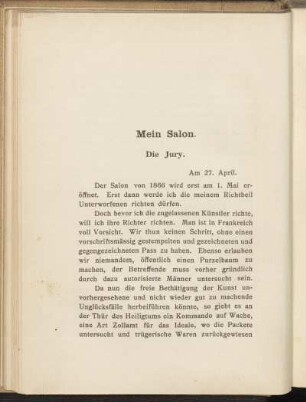 Mein Salon. Die Jury.