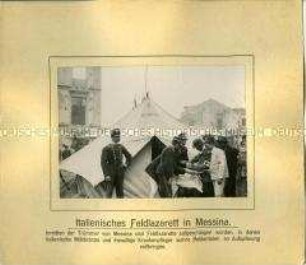 Feldlazarett im vom Erdbeben zerstörten Messina
