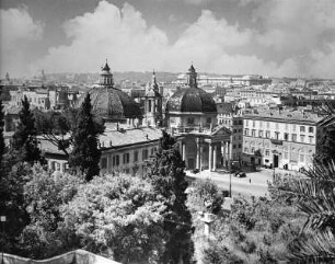 Rom, Piazza del Popolo. Santa Maria dei Miracoli (1662-1681)