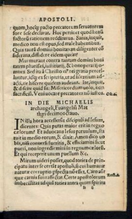 In Die Michaelis archangeli ...