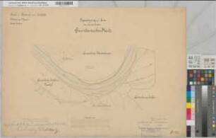 Ems Kanalisierung Blatt 15 Grunderwerbskarte Strecke Lathen Abstich Niederlangen 1892 1 : 2000 51 x 73 kol. Zeichnung A. Franke, Wasserbauinspektor Wasser- und Schiffahrtsdirektion Münster