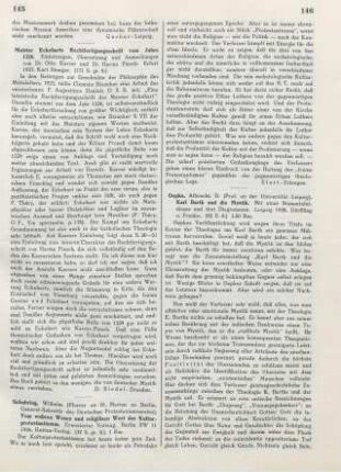 145-146 [Rezension] Schubring, Wilhelm, Vom wahren Wesen und religiösen Wert des Kulturprotestantismus
