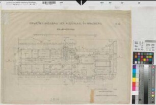Arnsberg, Regierungshauptgebäude, Erweiterungsbau, Kellergeschoss, Grundriss