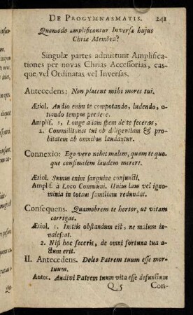 241-249, Quomodo amplificantur Inversa hujus Chria Membra? - Quid praterea refertur ad Chriam Inversam?