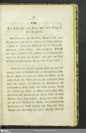 VIII. Die Schlacht von Jena und ihre Folgen für Sachsen
