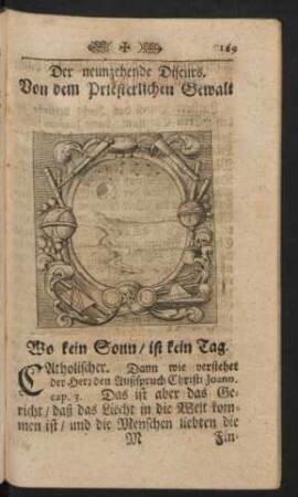 Der neunzehende Discurs. Von dem Priesterlichen Gewalt