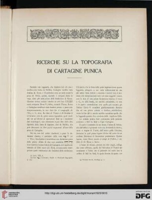 30: Ricerche su la topografia di cartagine punica