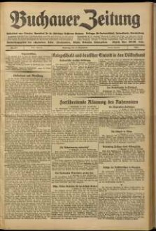 Buchauer Zeitung Volksblatt vom Federsee : Amtsblatt für die städt. Behörden Buchaus