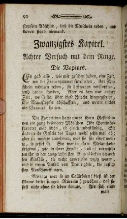 Zwanzigstes Kapitel. Achter Versuch mit dem Ringe.