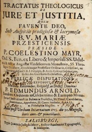 Tractatus theologicus de iure et iustitia
