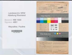 Entnazifizierung Pauline Weyrather, geb. 20.11.1902 (Lehrerin)