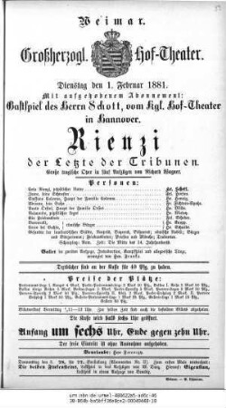 Rienzi der Letzte der Tribunen