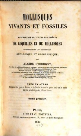 Mollusques vivants et fossiles, Tom. 1
