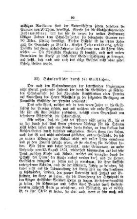 Schulaufsicht durch die Geistlichen : [IV. Elementarschulwesen]