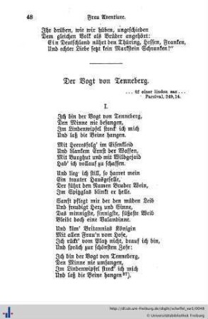 Der Vogt von Tenneberg.