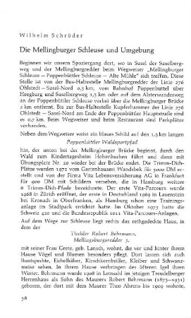 Die Mellingburger Schleuse und Umgebung