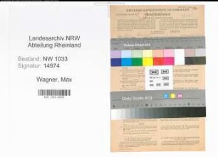 Entnazifizierung Max Wagner , geb. 18.03.1918 (Baecker)