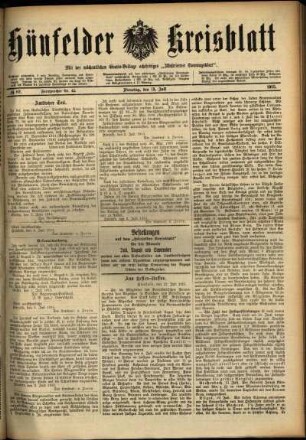 Ausgabe vom Dienstag, den 13. Juli 1915.