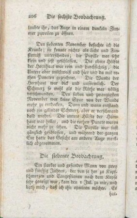Die siebente Beobachtung.