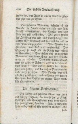 Die siebente Beobachtung.