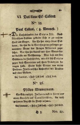 VI. Das blaue Eck-Cabinet.
