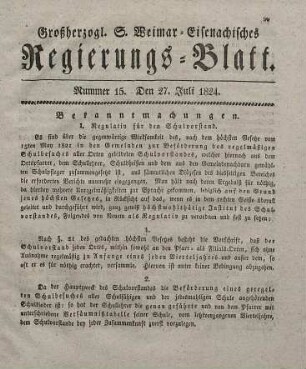 Nr. 15 : 27. July 1824