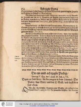 Die ein und achtzigste Predig