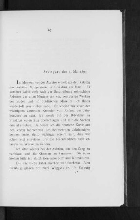 Stuttgart, den 1. Mai 1899