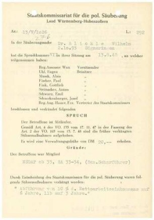 Blickle, Wilhelm, Dr.