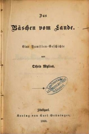 Familien-Geschichten von Otfrid Mylius, 1