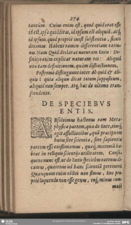 De Speciebus Entis