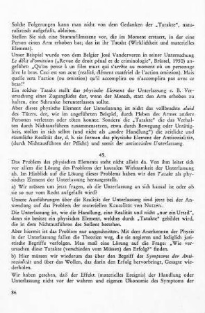 45. Die materielle Kausalität in der Unterlassung