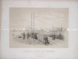 Feldwache I unter der Eisenbahn in Coisy-le-Roi - aus "Erinnerungsblätter 1870/1871"