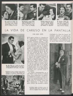 La vida de Caruso en la pantalla