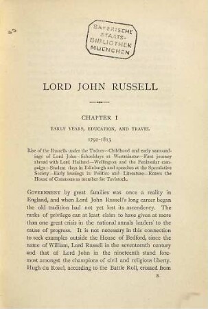 Lord John Russell : By Stuart J. Reid