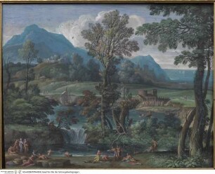 Landschaft mit dem wunderbaren Fischzug