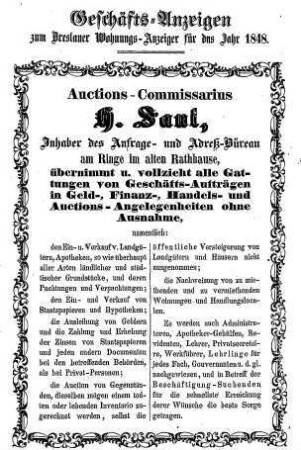 Geschäfts-Anzeigen
