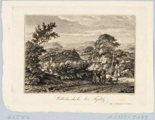 Die Wilhelmshöhe bei oder in Graupen nordöstlich von Teplitz in Böhmen (Krupka bei Teplice in Tschechien)