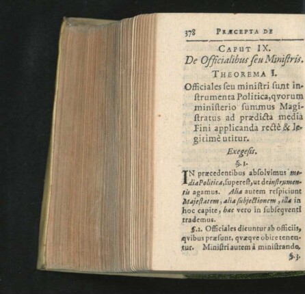 Caput IX. De Officialibus seu Ministris.
