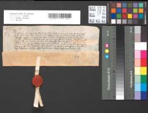 Graf Gerhard von Kleve quittiert über 200 Gulden durch den Zöllner zu Zons, letztere betreffend den Domkeppler Salentin von Isenburg, bzw. Johann van Bell.