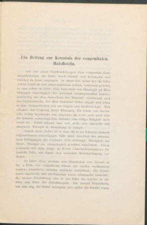 Ein Beitrag zur Kenntnis der congenitalen Halsfisteln.